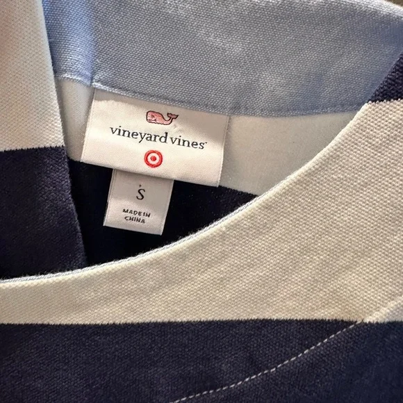 Vineyard Vines x Target Blue and Whited Striped Nautical Preppy Dress- Size S - Picture 3 of 5